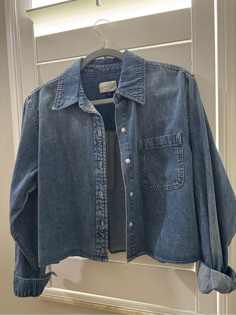 Blue Denim Button-Up Jacket